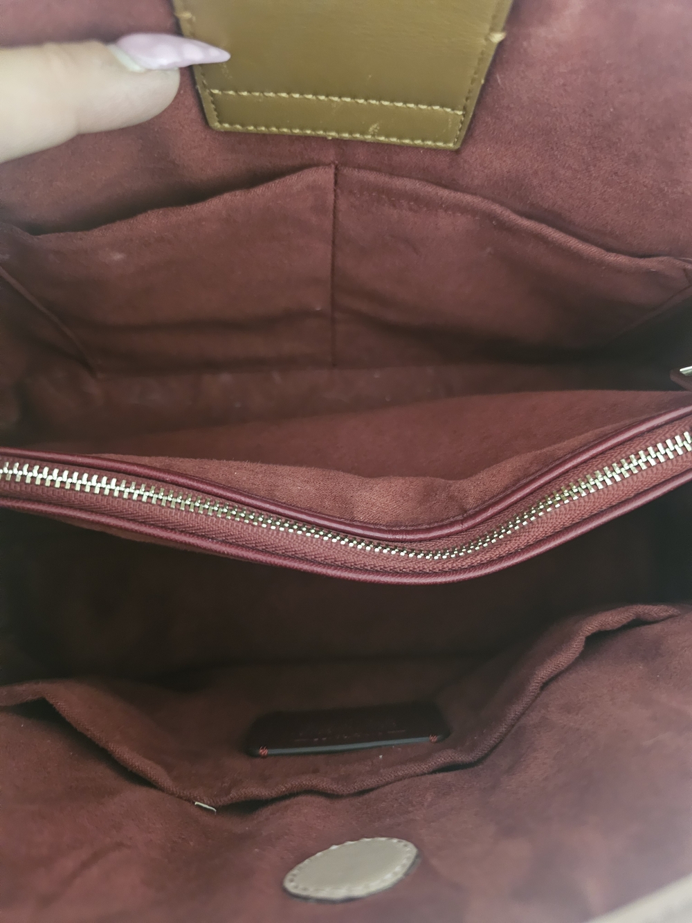 Coach Margot Carryall Signature Patent Leather Satchel - Blush Pink - Picture 6 of 6
